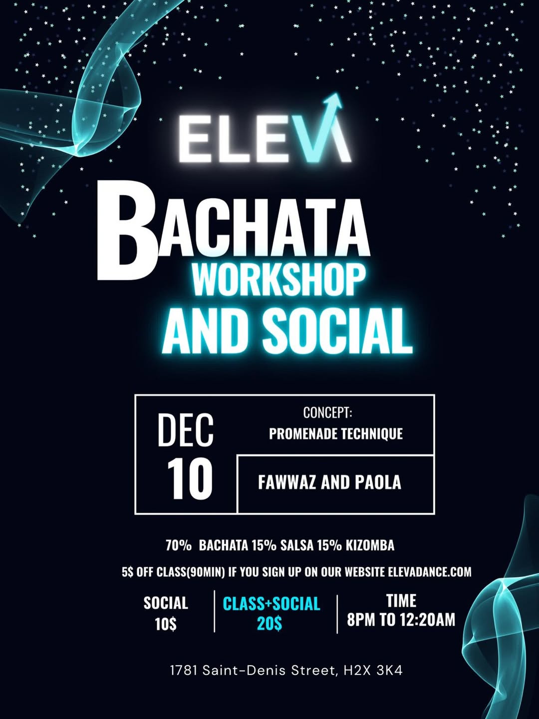 ELEVA x RITMO - Latin Dance Party (Workshop: Promenade Technique)
