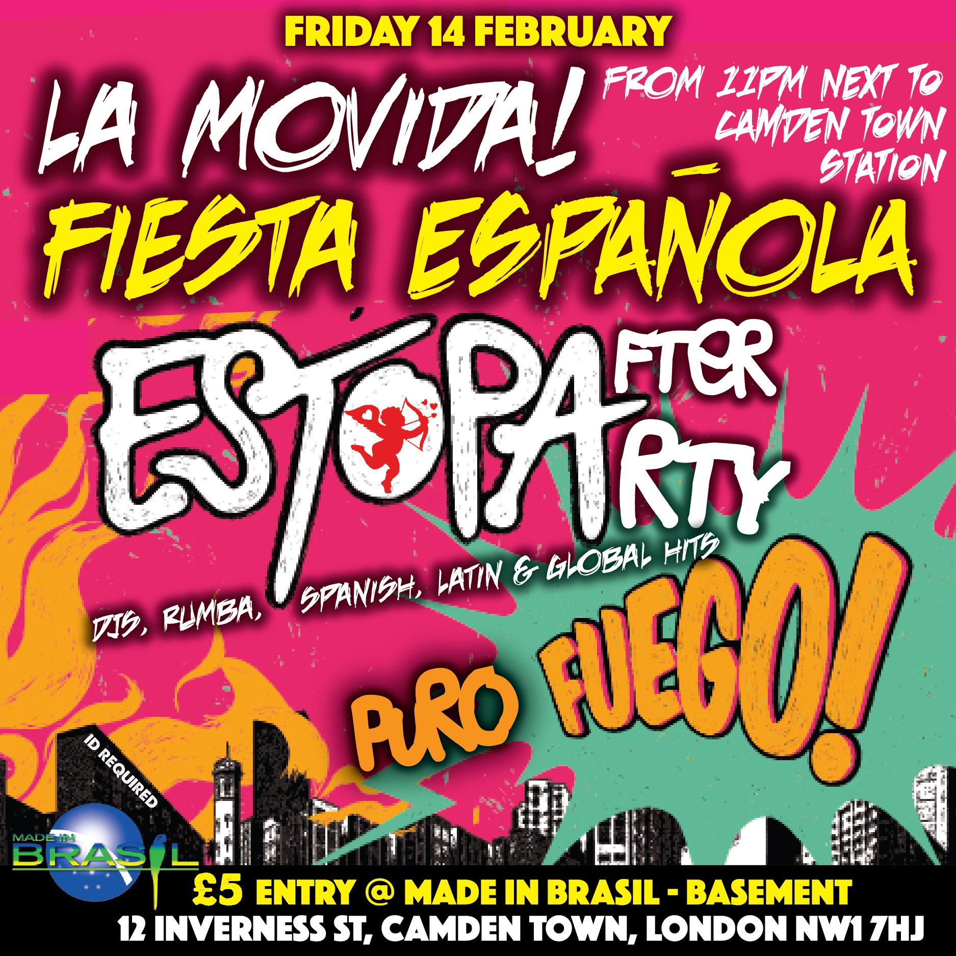 Fri 14 Feb La Movida! Fiesta Española in Camden #AfterParty