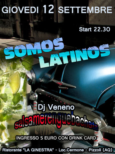 Serata Caraibica - SOMOS LATINOS - GIOVEDI 12 SETTEMBRE