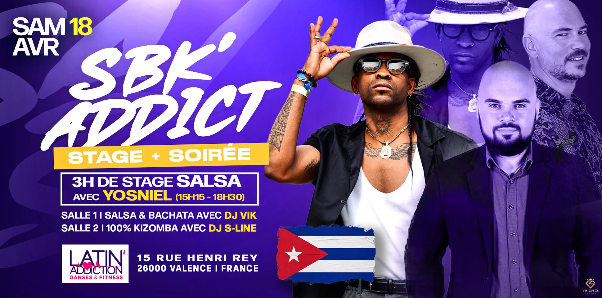 Stage de Salsa avec YOSNIEL + la Soirée SBK'ADDICT