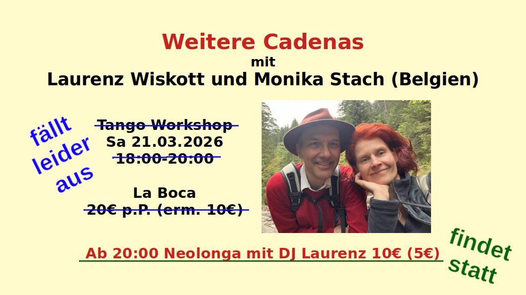 Neotango Workshop - Weitere Cadenas (fällt leider aus)