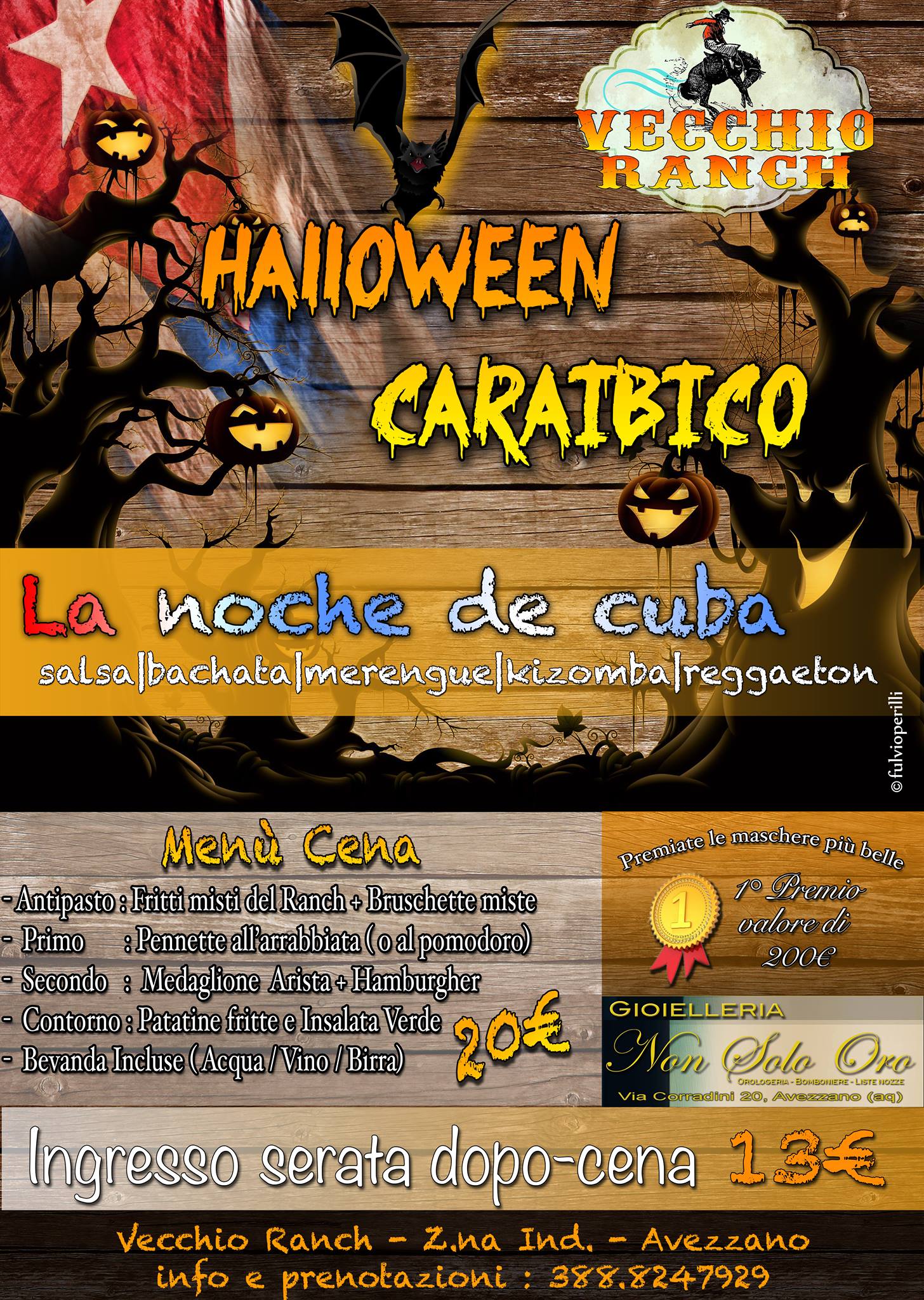 Halloween Caraibico 2014 ** Vecchio Ranch ** La noche de Cuba ** 31 OTTOBRE 2014