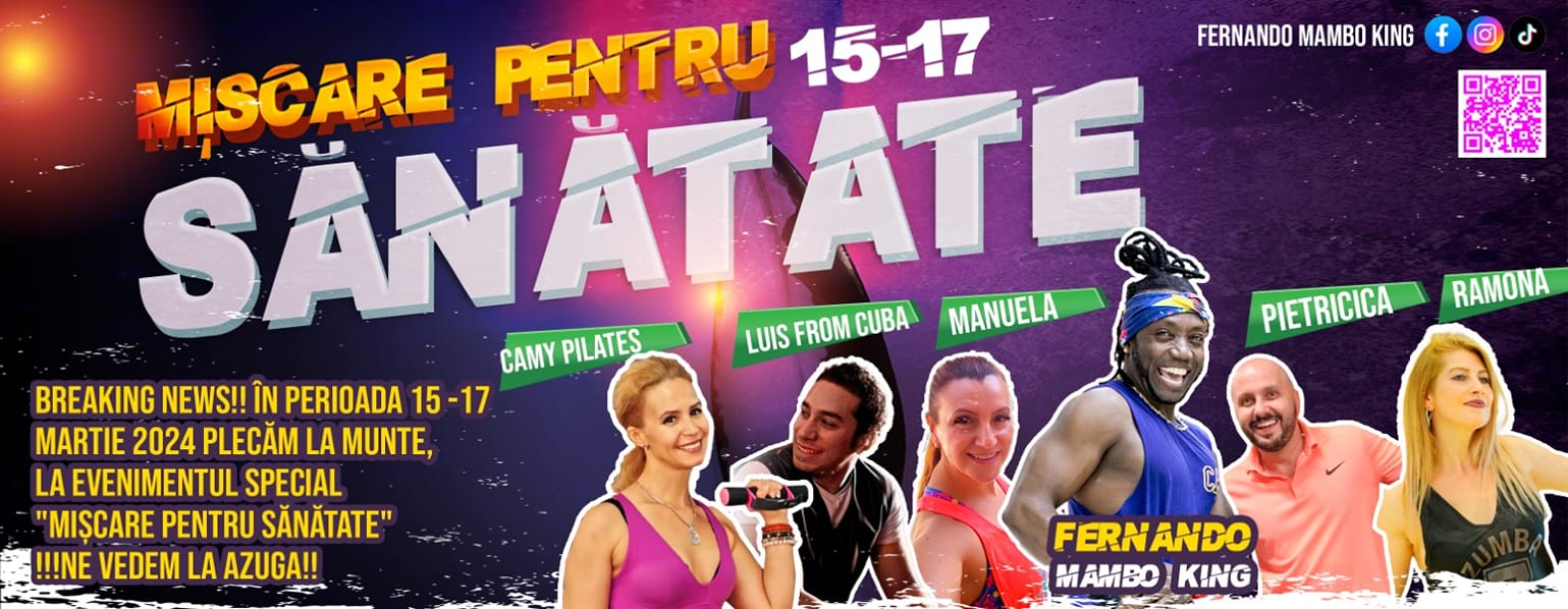 Mișcare pentru sănătate cu Mambo King, sesiunea Martie 2024