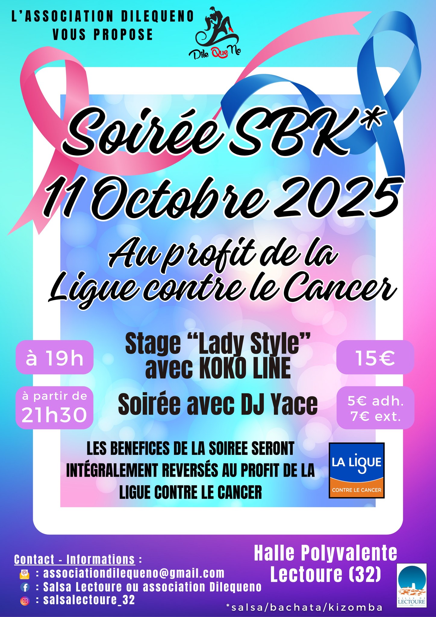SOIRÉE SBK au profit de la LIGUE CONTRE LE CANCER