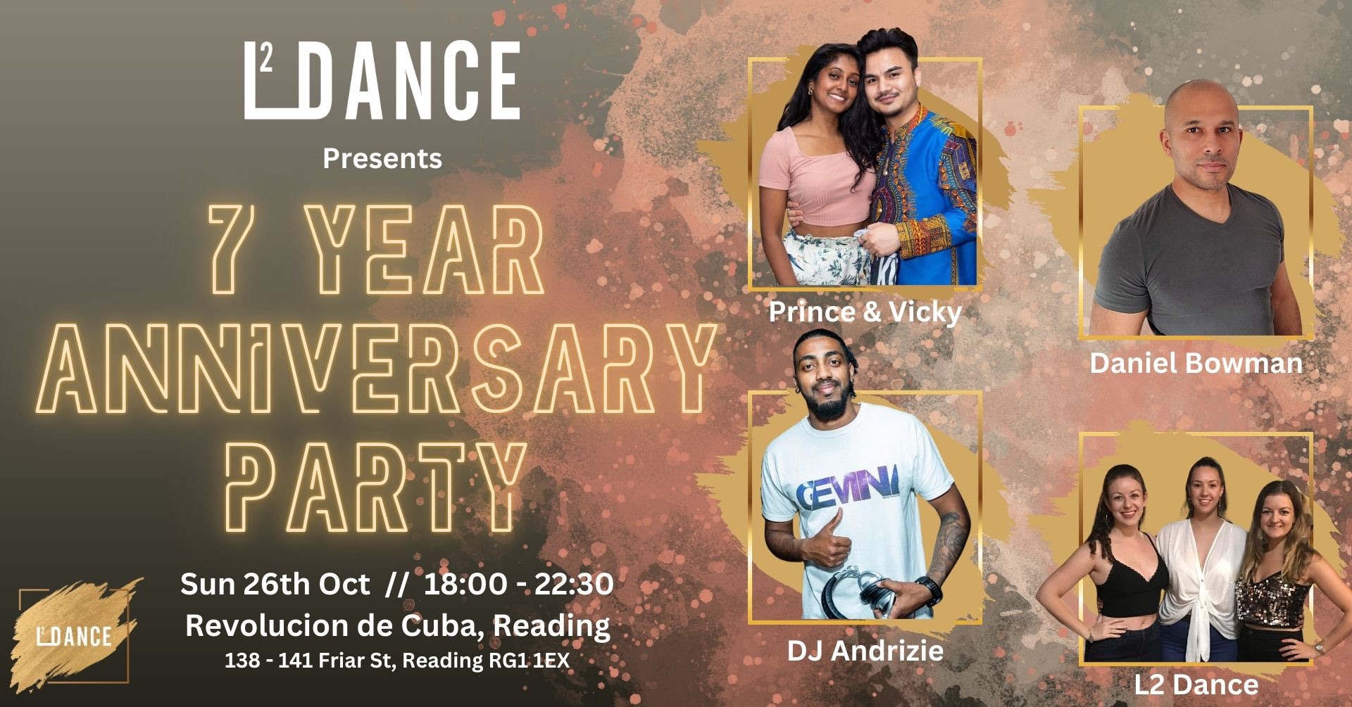 ๐๐ L2 Dance 7 Year Anniversary Kizomba Party ๐๐