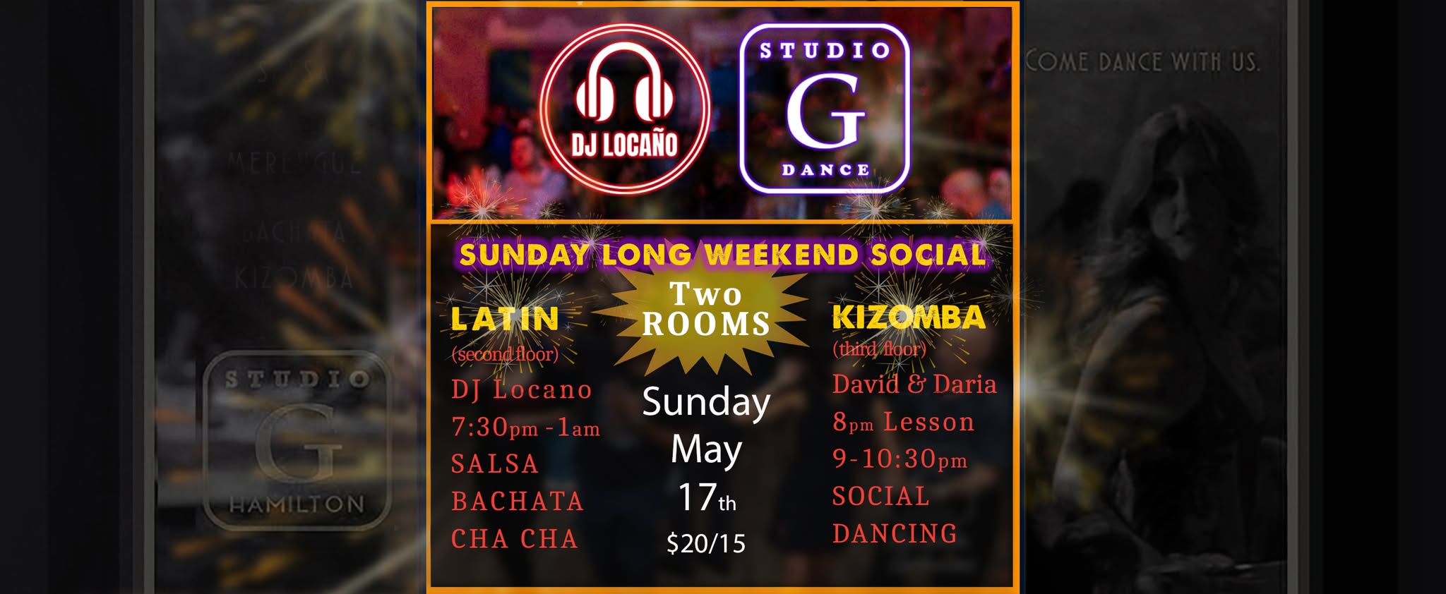 SUNDAY LATIN + KIZOMBA Social Feat DJ Locano and David Espinosa
