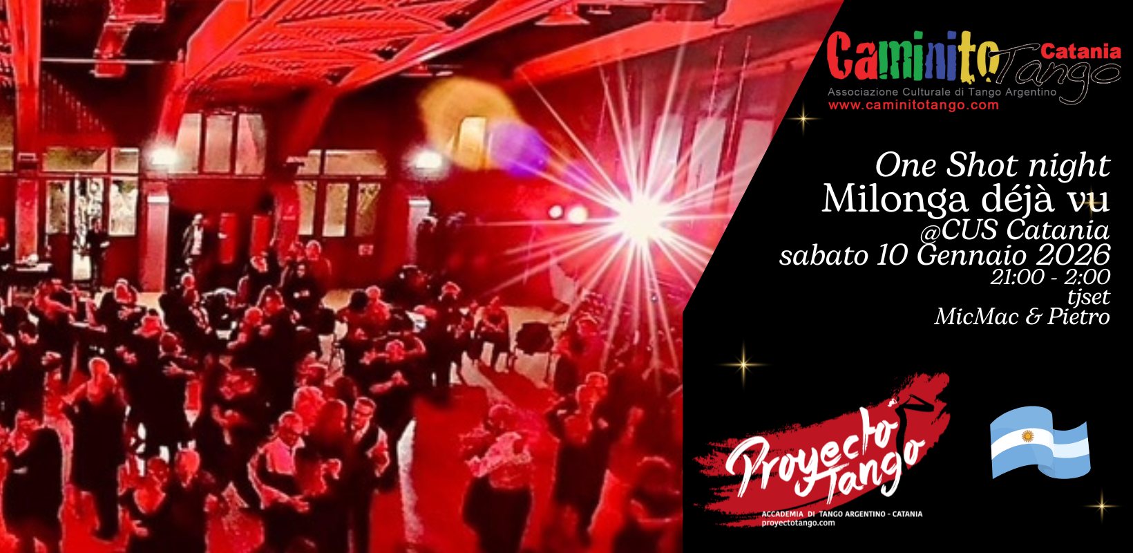 Milonga Dejà Vu @ CUS Catania - La prima del 2026 !