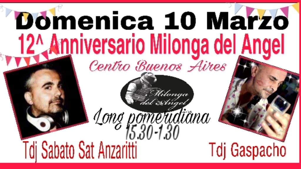 Long Pomeridiana Milonga Del Angel : MrSat&MrGas Festa !