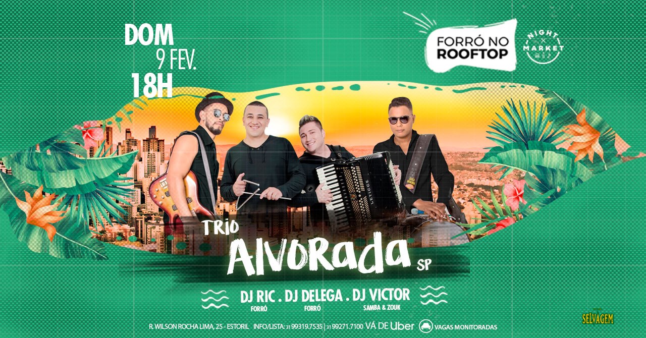 Domingo ✤ Forró No Rooftop ✤ Night Market