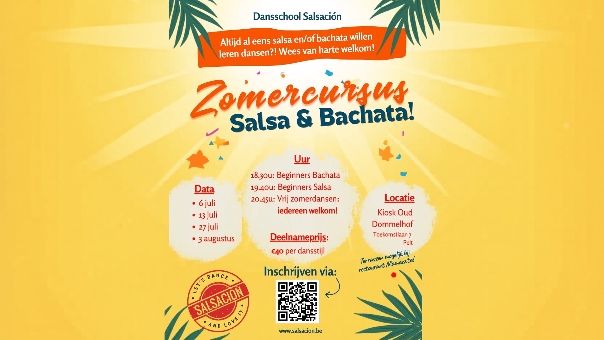 Zomercursus salsa & bachata