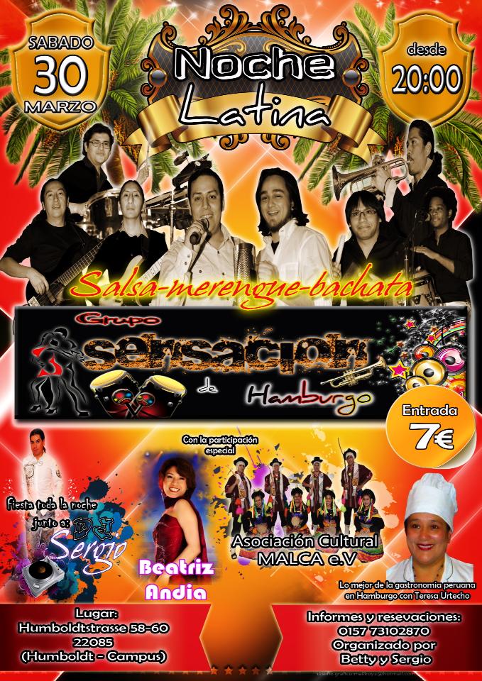 " NOCHE LATINOAMERICANA CON MUSICA EN VIVO "