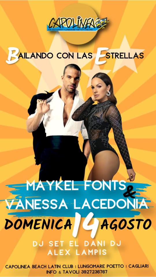 Maykel Fonts & Vanessa Lacedonia "Bailando con Las Estrellas" Dom. 14 Agosto al Capolinea Beach.