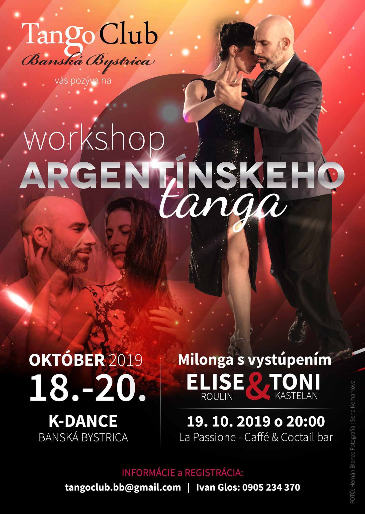 Milonga v La Passione s vystúpením Elise & Tonim