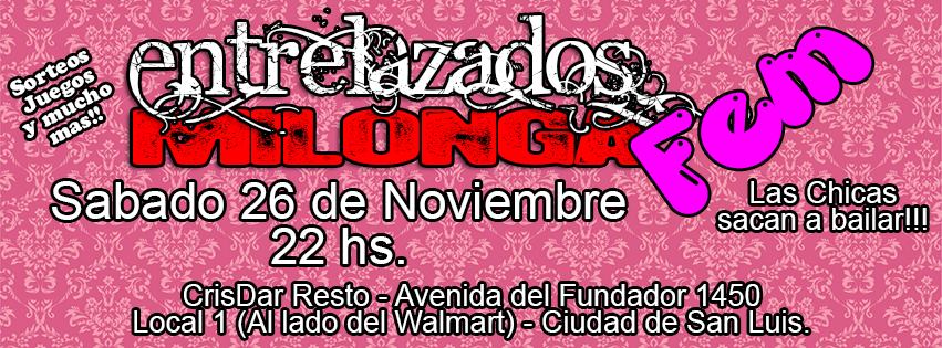 Entrelazados Milonga Fem! - Milonga Mensual
