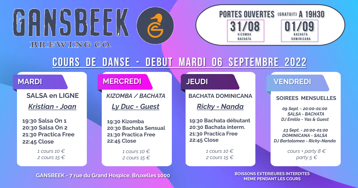 Dancing classes - Open doors (Salsa - Kizomba - Bachata)