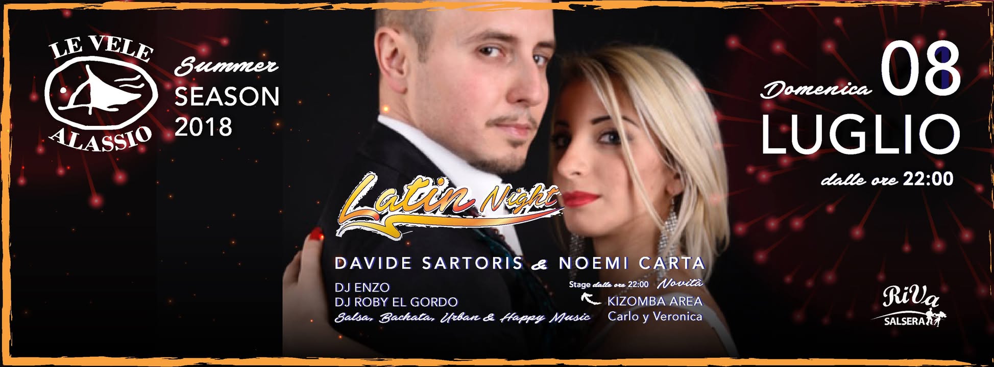 Dom 8 Luglio: Le Vele Alassio - Latin Night