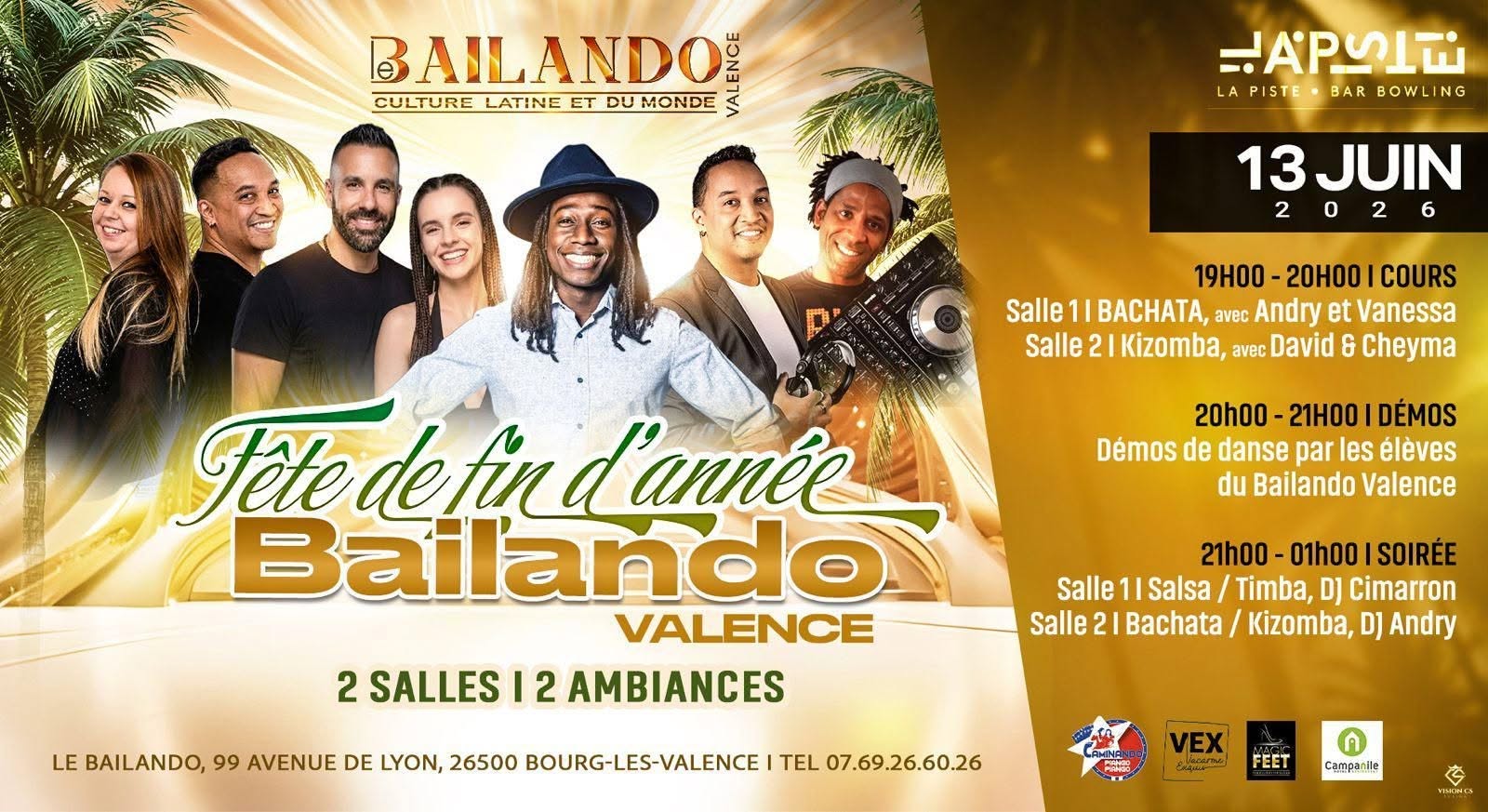 Soirée Bailando Valence 2éme samedi du mois