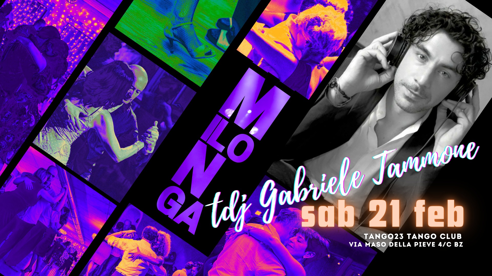 Abrazame! La milonga del Sabato. Tdj Gabriele Tammone