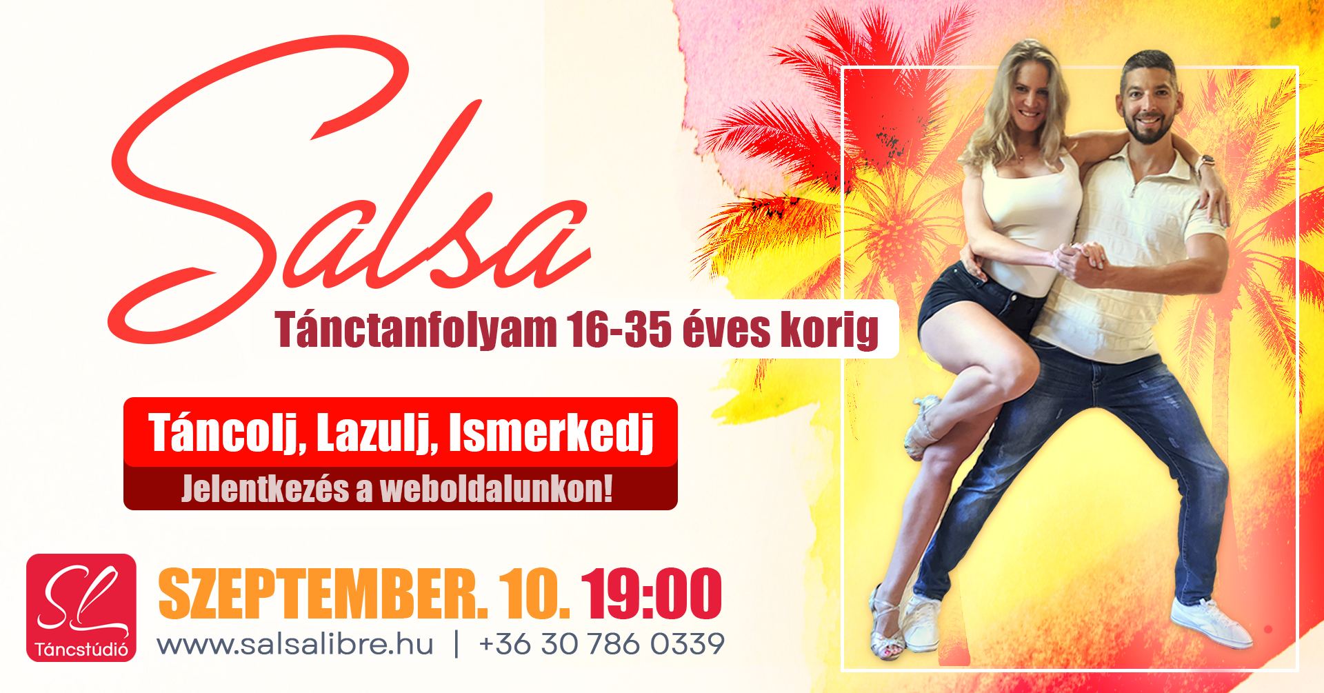 KEZDŐ SALSA TÁNCTANFOLYAM EGERBEN 16-35 ÉV KÖZÖTT