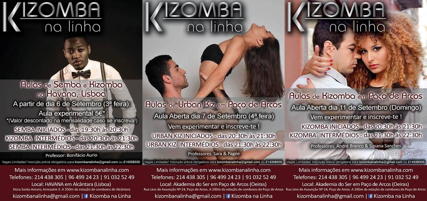 Aulas Kizomba, Semba e Urban Kiz