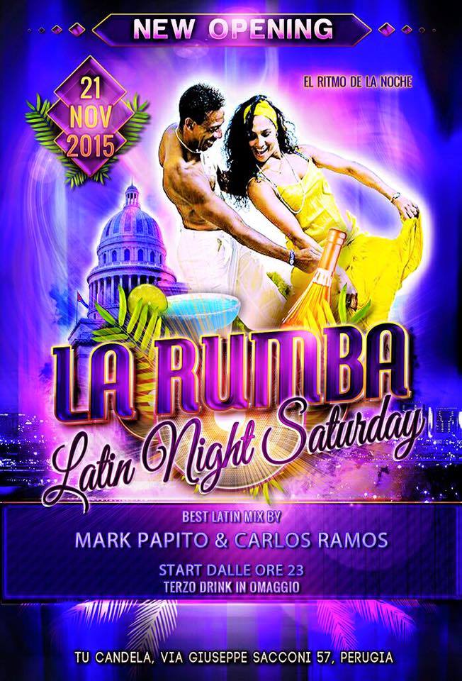 LA RUMBA LATIN NIGHT SATURDAY 21 NOVEMBRE 2015