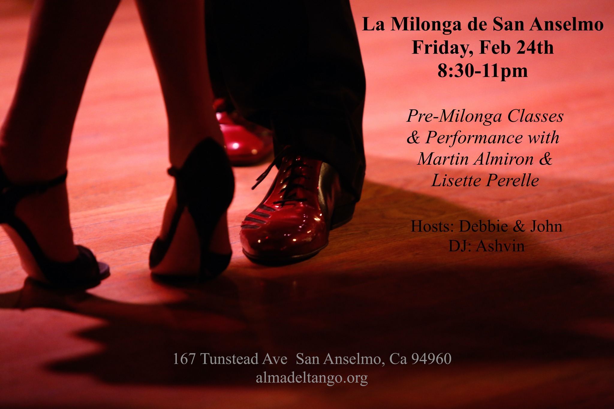 La Milonga de San Anselmo w Performance by Martin Almiron & Lisette Perelle