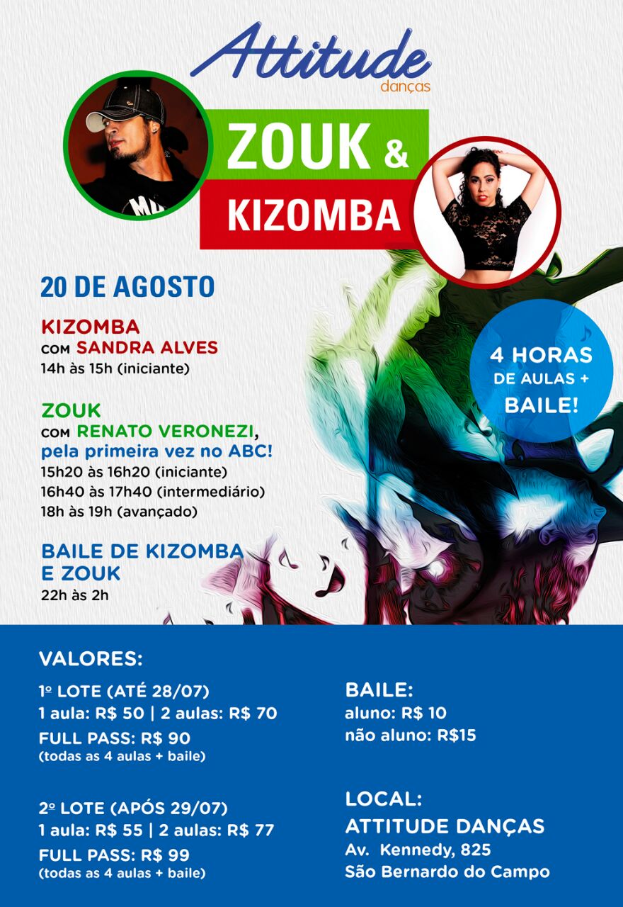 Workshop de Zouk & Kizomba Renato Veronezi e Sandra Alves