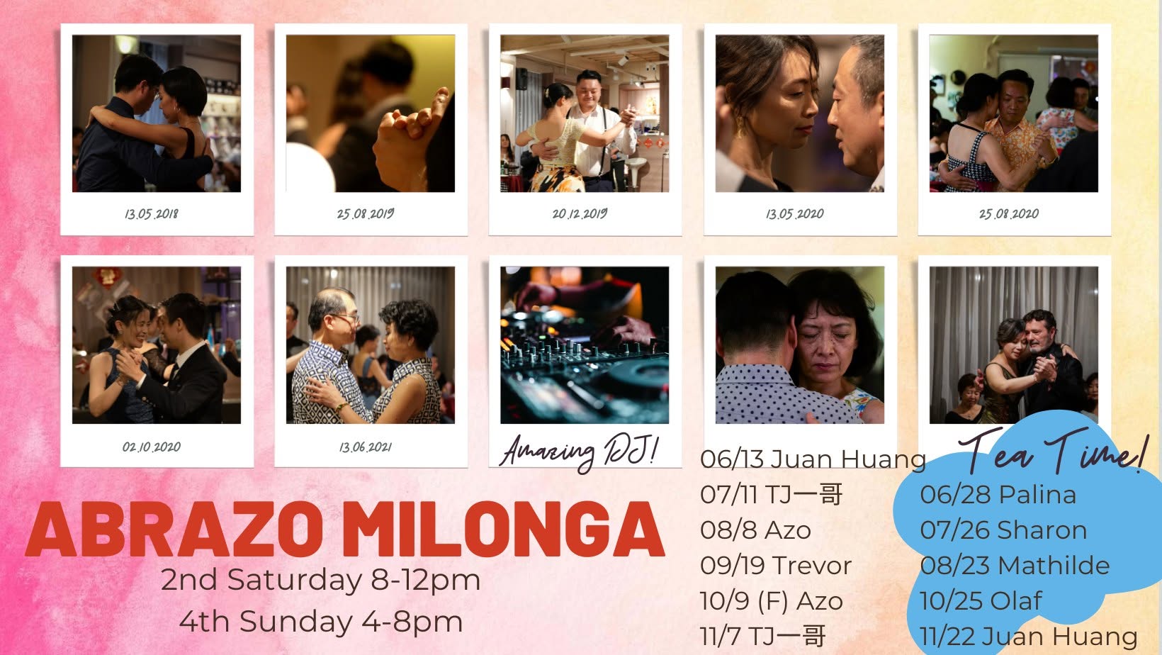 午茶擁抱舞會｜TEA TIME abraza el tango (DJ Sharon!)
