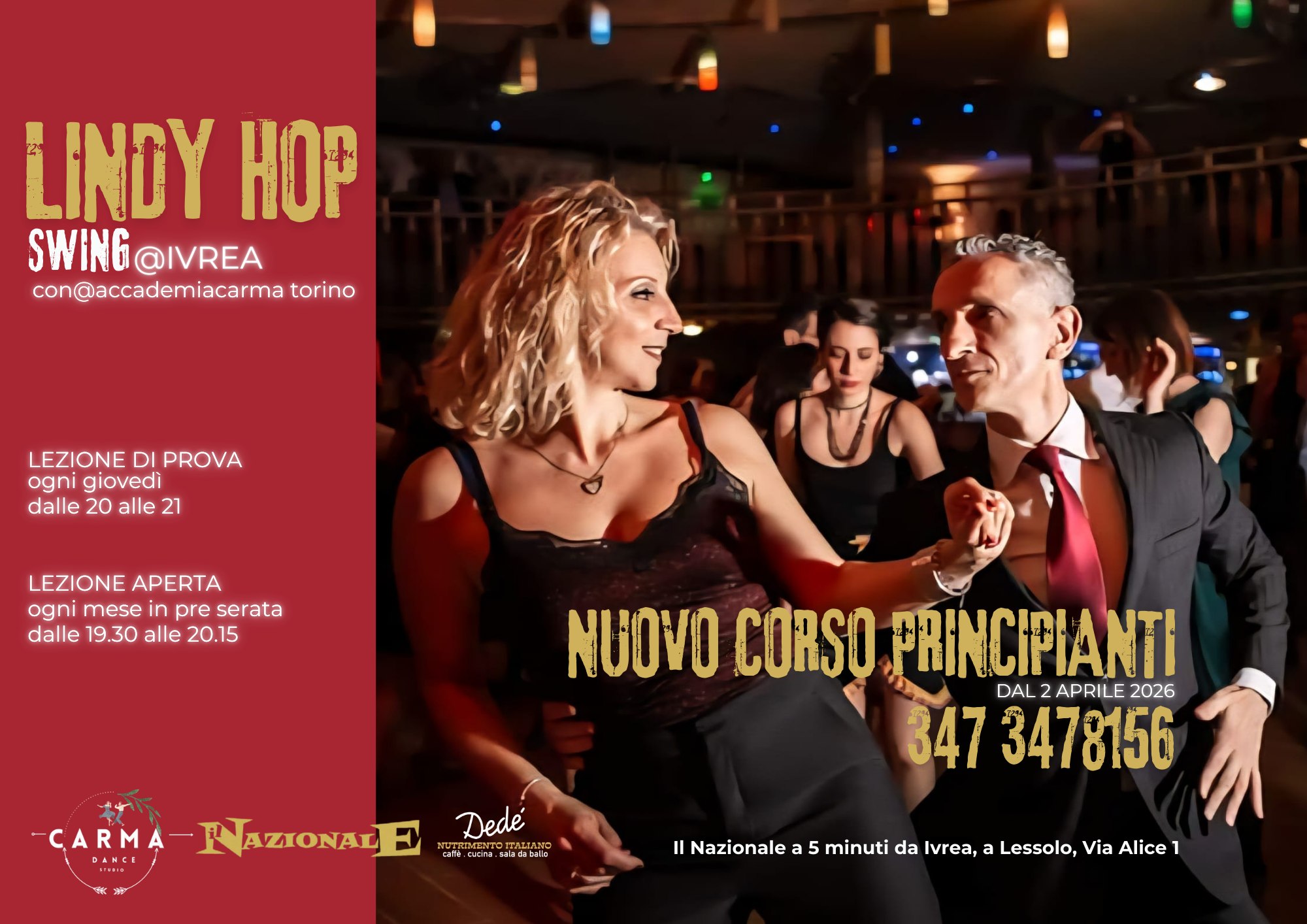 Nuovo Corso Principianti Swing@Ivrea ... dal 2012 ogni giovedรฌ