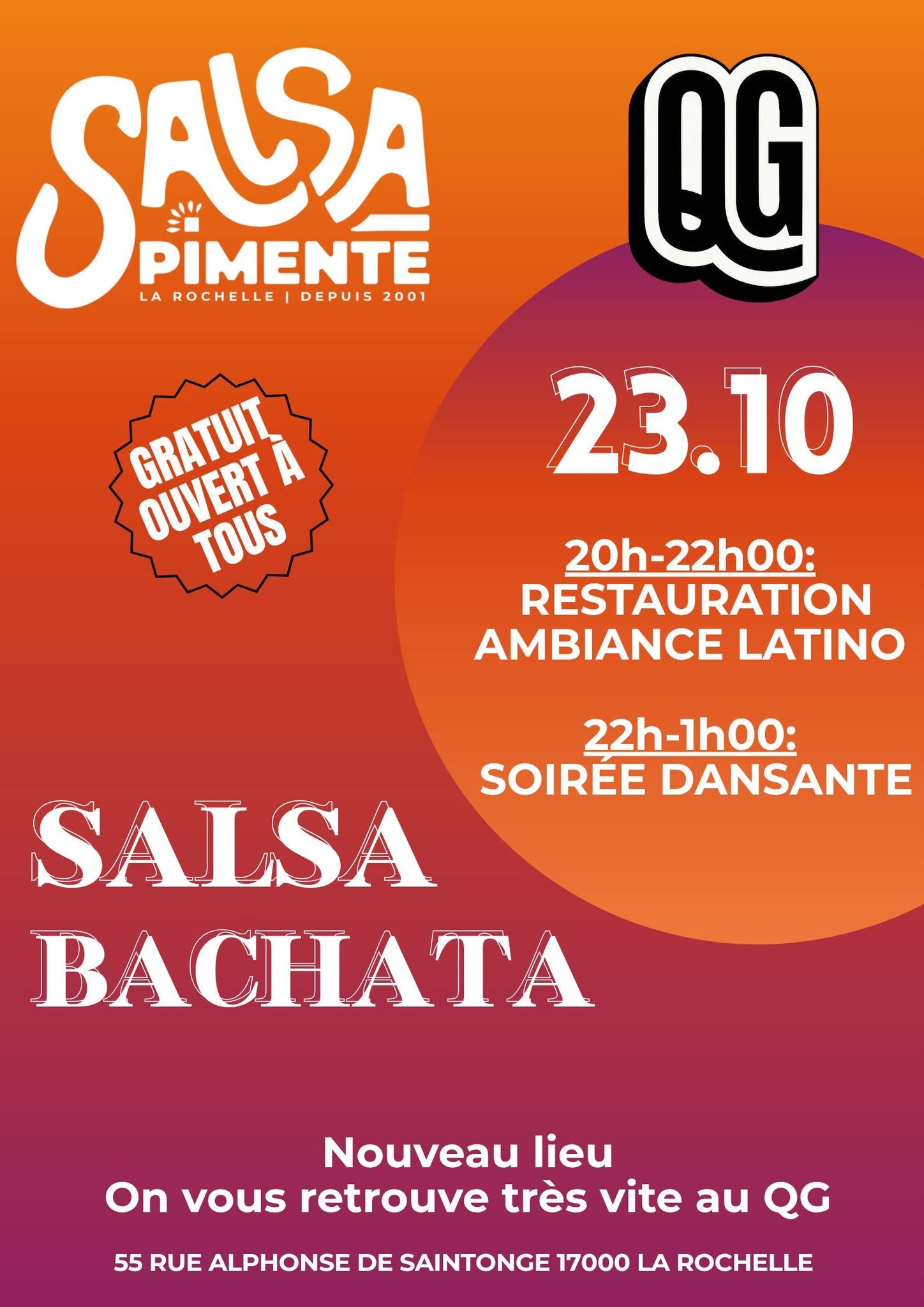 Salsa Pimente vous donne RDV au QG