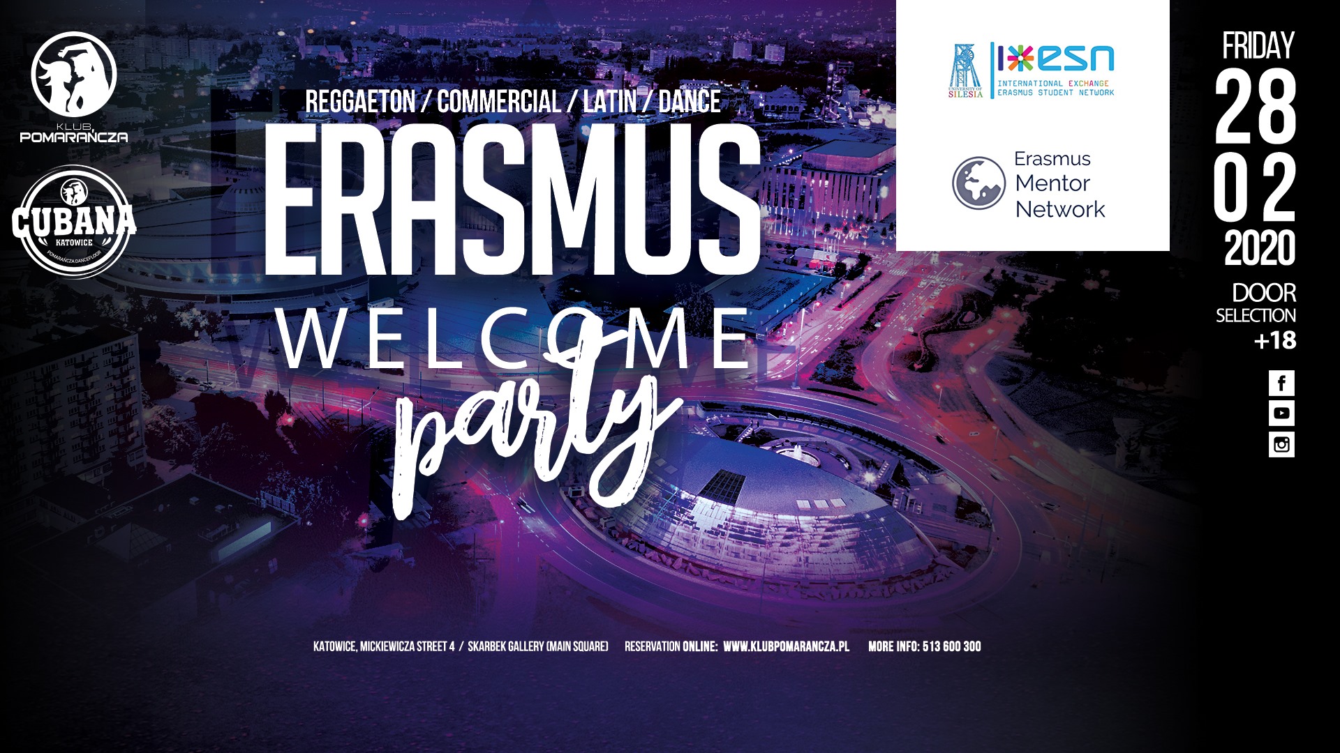 Official Erasmus Welcome Party Friday 28.02