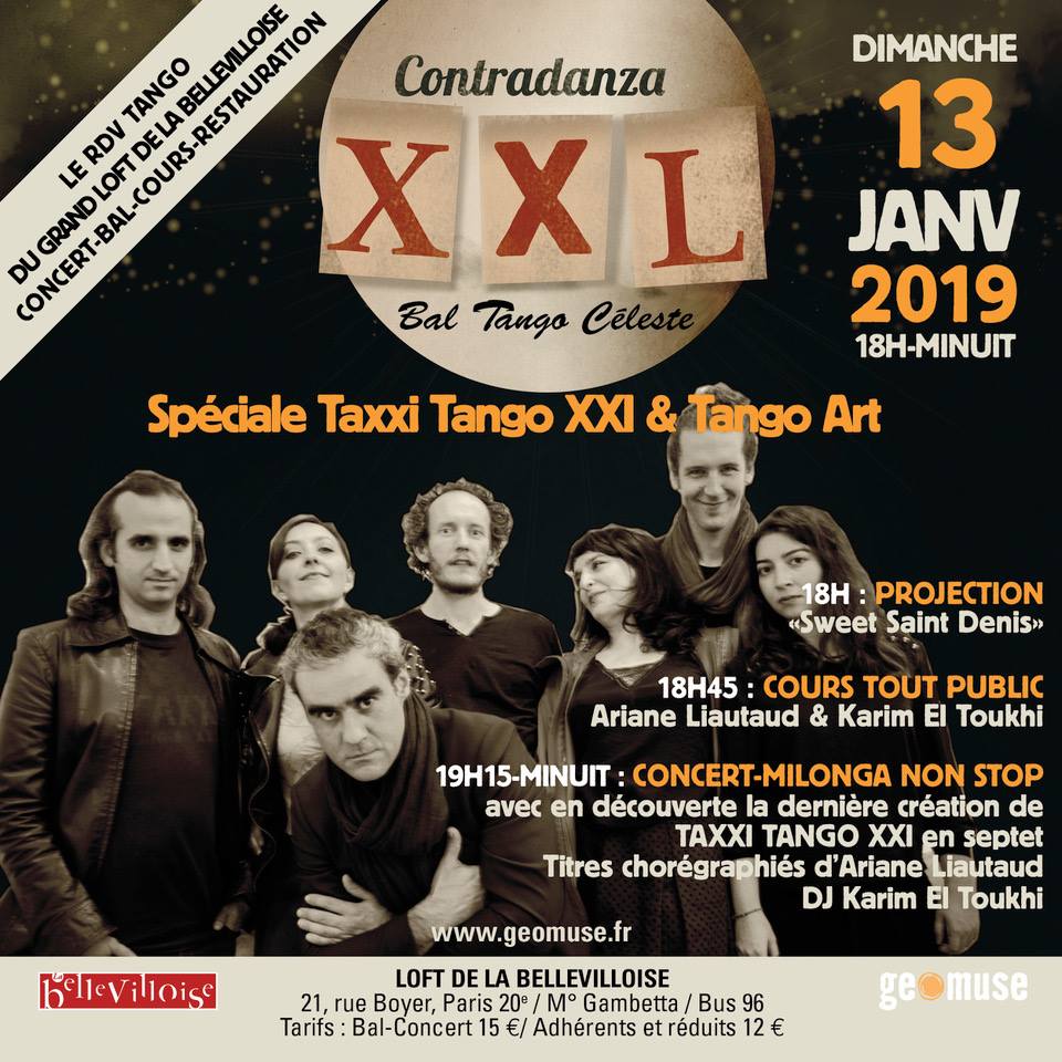 Contradanza xxl rentrée tango Bellevilloise