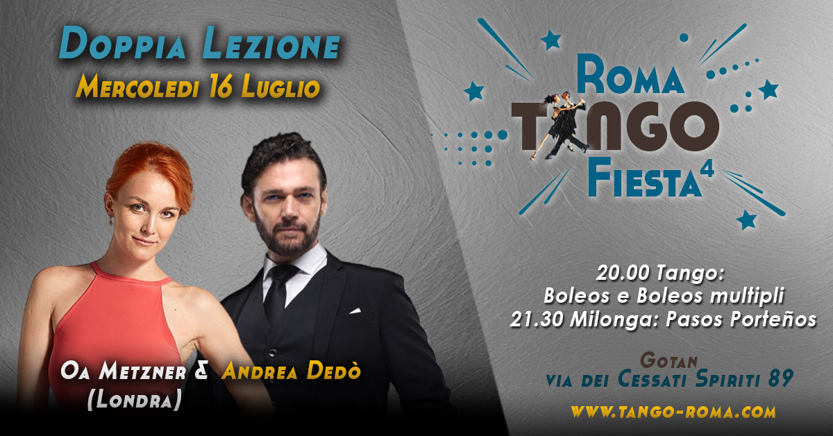 🌟 Doppia Lezione Tematica 🌟 TANGO + MILONGA con Andrea Dedò e Oa Metzner (Londra)