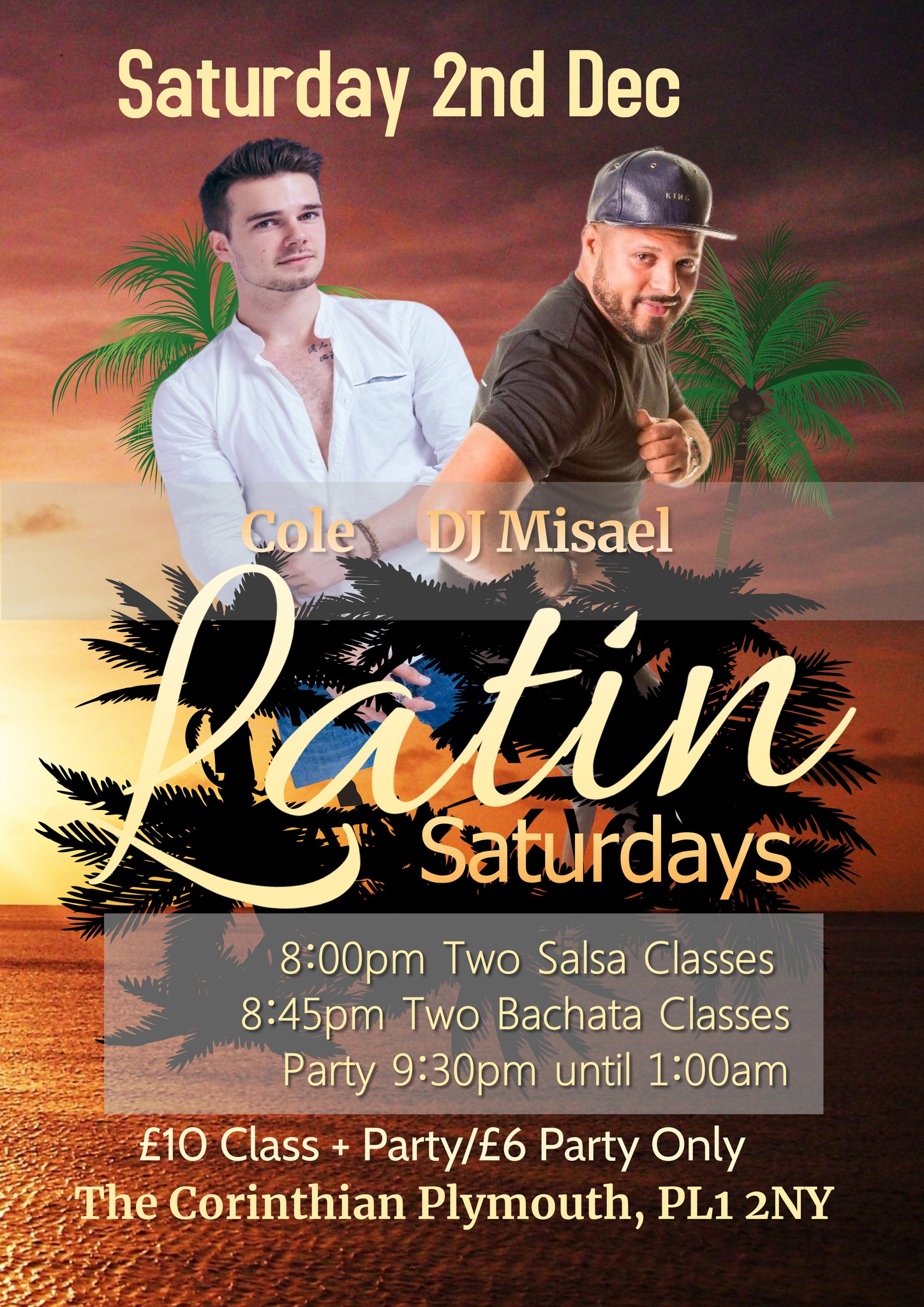 Latin Saturdays 2nd December with Cole and Misael
