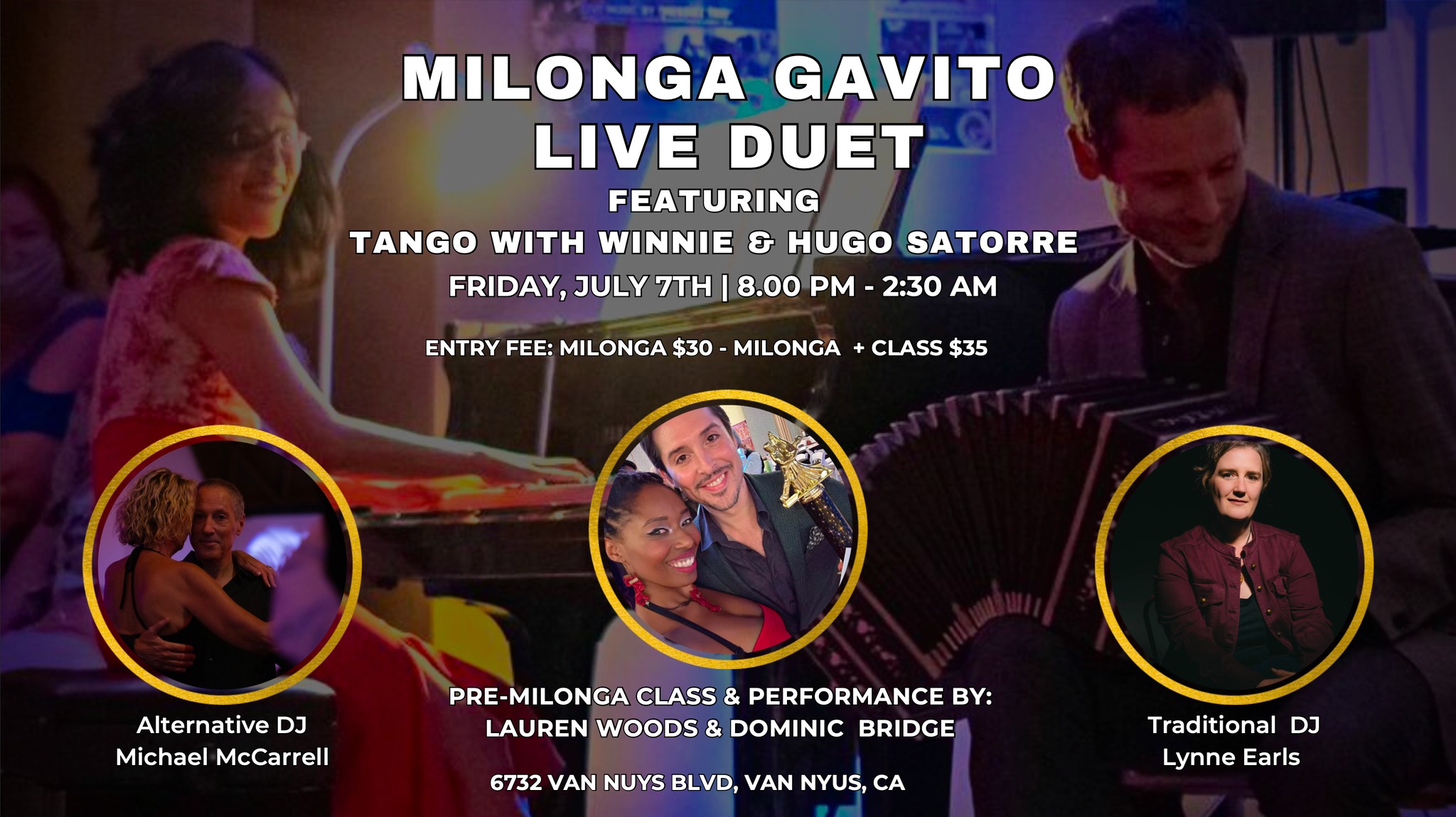 Milonga Gavito With Live Tango Music & Tango Show