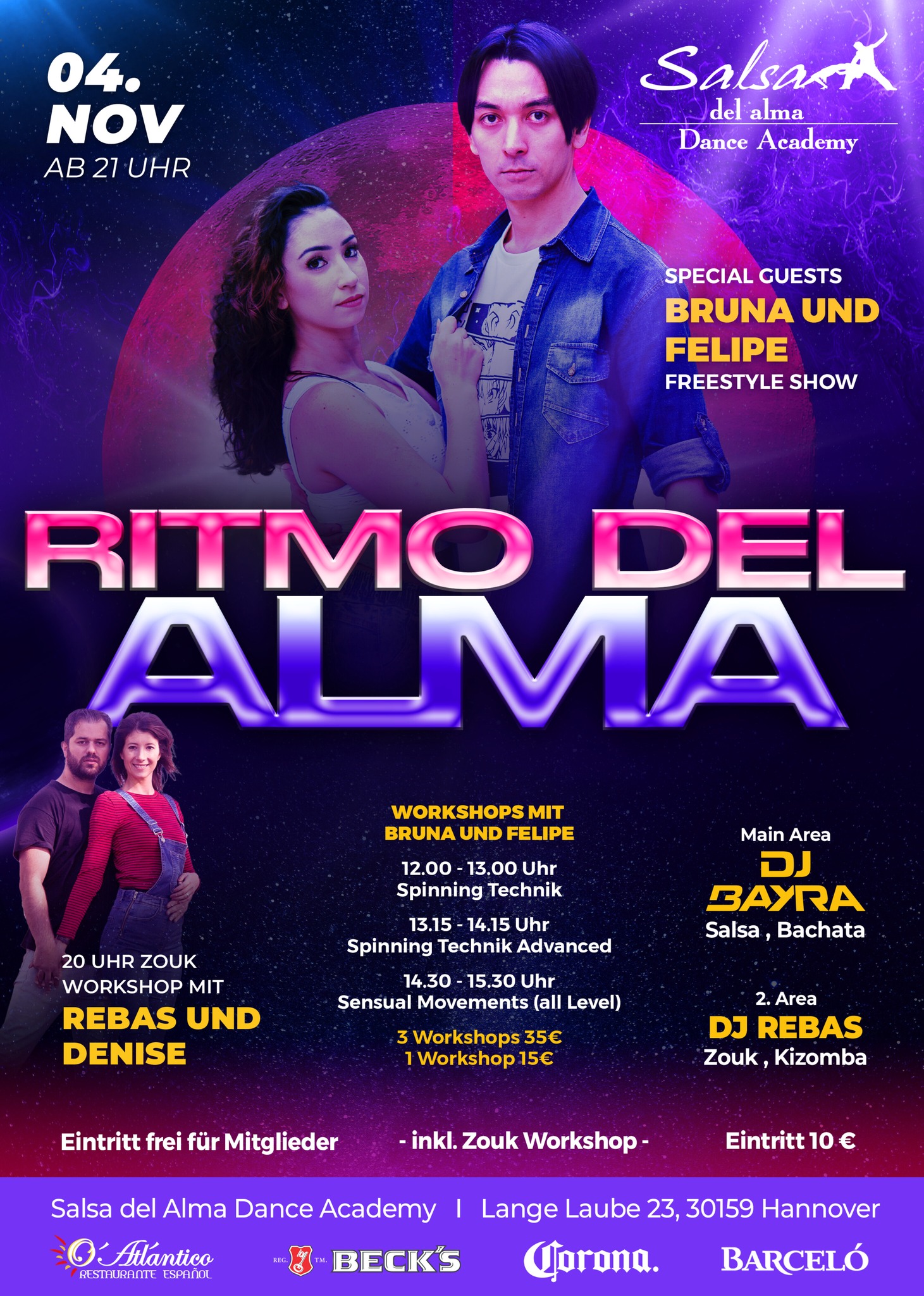 Ritmo del Alma Spinning-Technik Special und Workshop Day mit Bruna & Felipe 🔥🥳💃