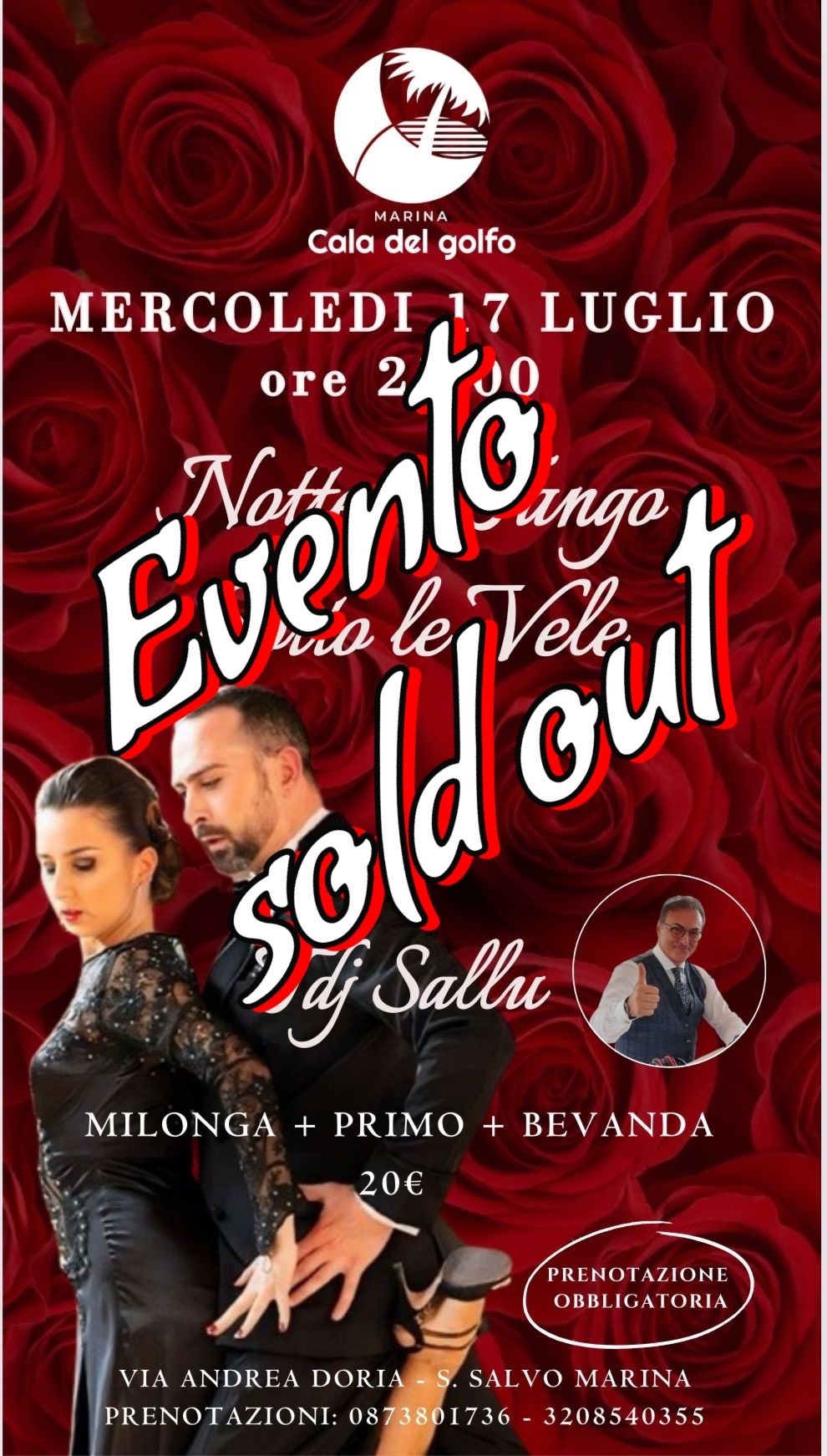 Notte di tango sotto le vele