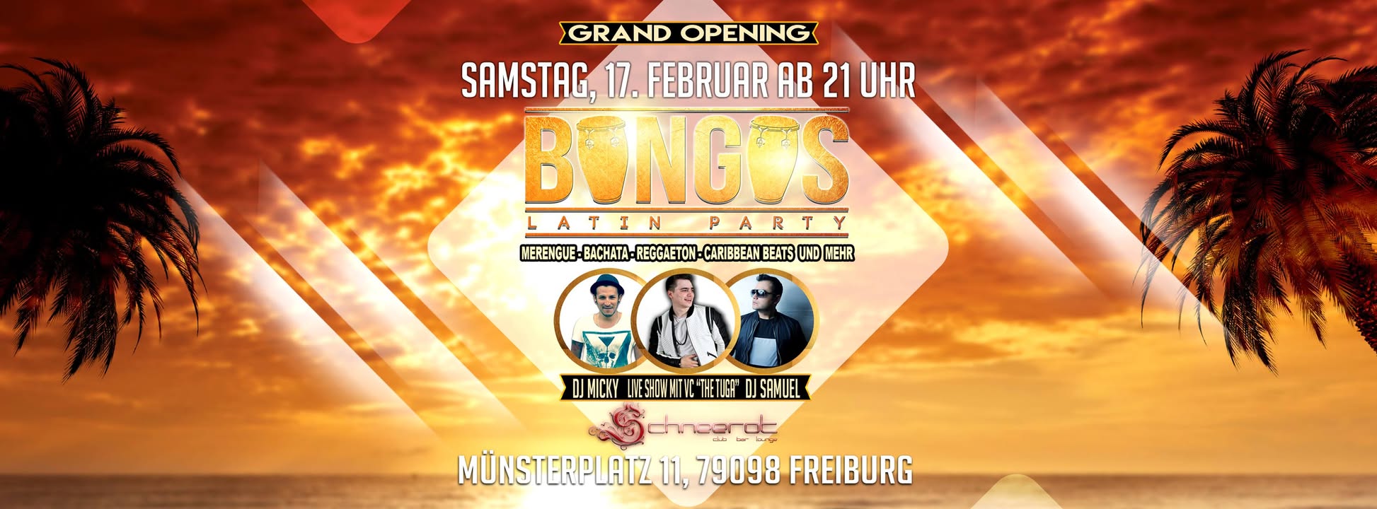 B O N G O S Latin Party - Grand Opening im Schneerot Freiburg