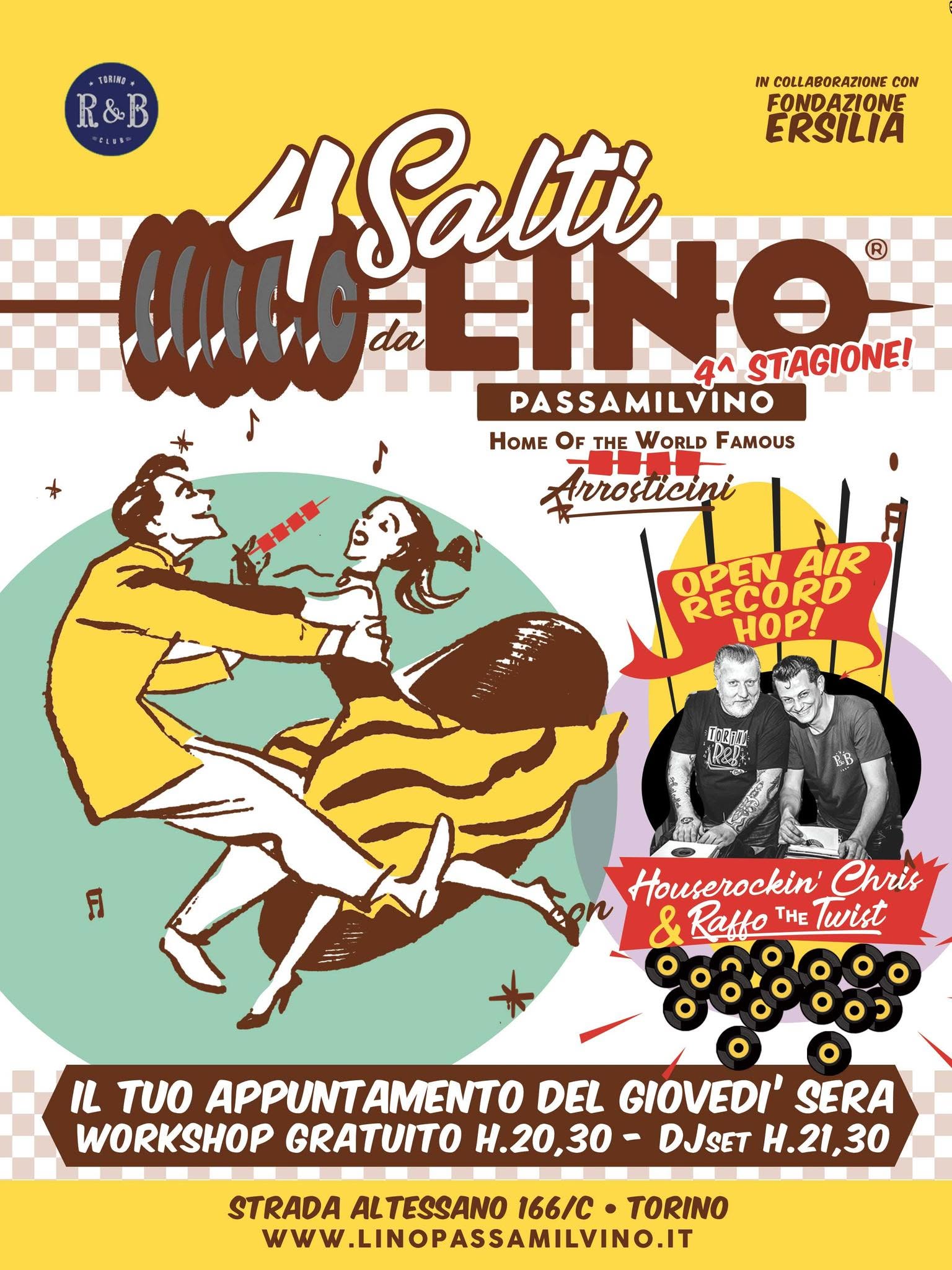 4 Salti da Lino + Workshop Boogie&Jive! Giovedì sera