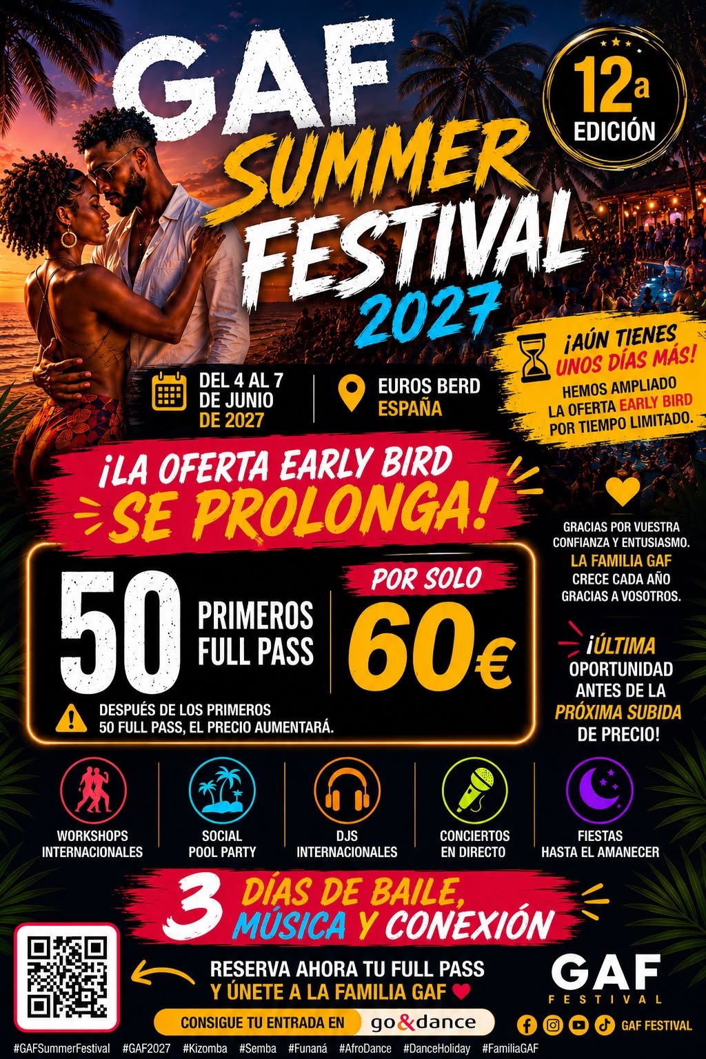 GAF SUMMER FESTIVAL 4 - 7 JUNIO 2027 BARCELONA ESPANHA