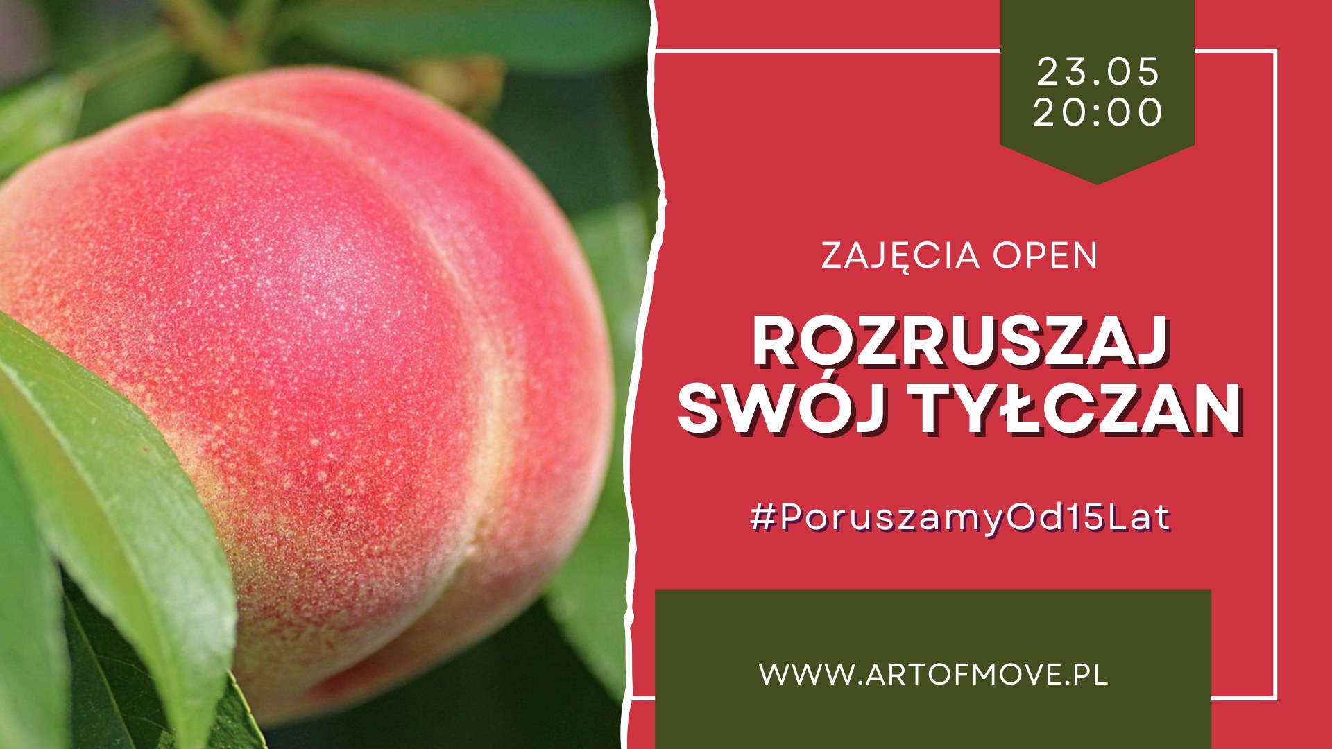Rozruszaj swój TYŁCZAN - zajęcia open 23.05 Art of Move