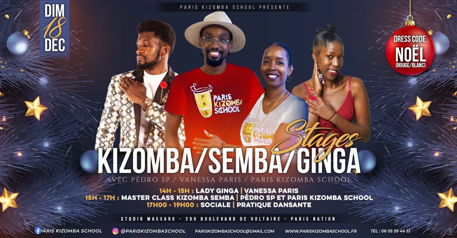 STAGE KIZOMBA SEMBA GINGA Spécial Noël