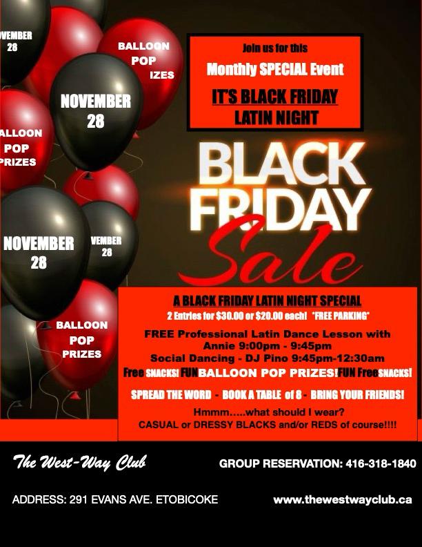 BLACK FRIDAY LATIN NIGHT SPECIAL