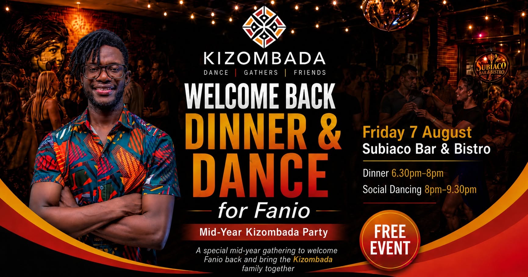 Welcome Back Dinner & Dance for Fanio & Mid-Year Kizombada Party