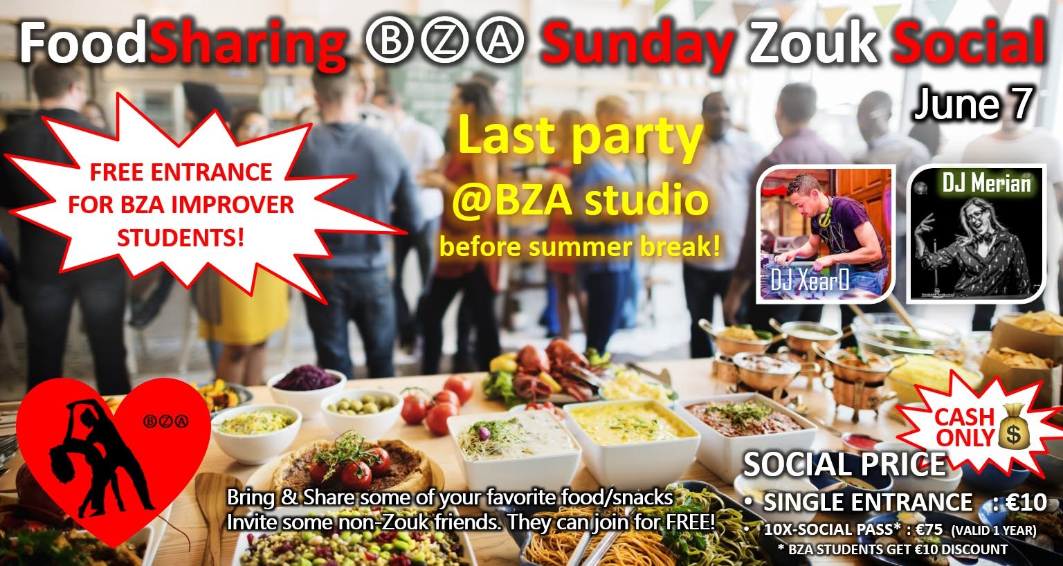 ⒷⓏⒶ Sunday Zouk Social - June 7 - End-Of-Season Party!