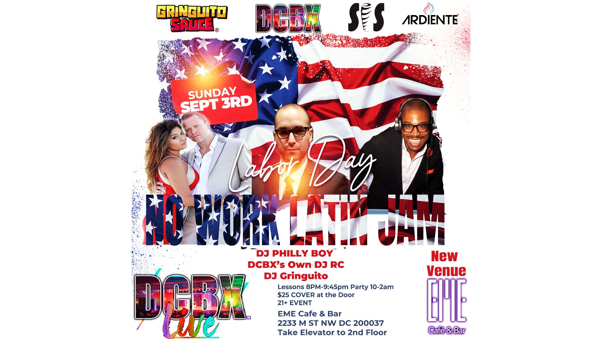 18th Annual NO WORK LATIN MONDAY JAM by DCBX & friends