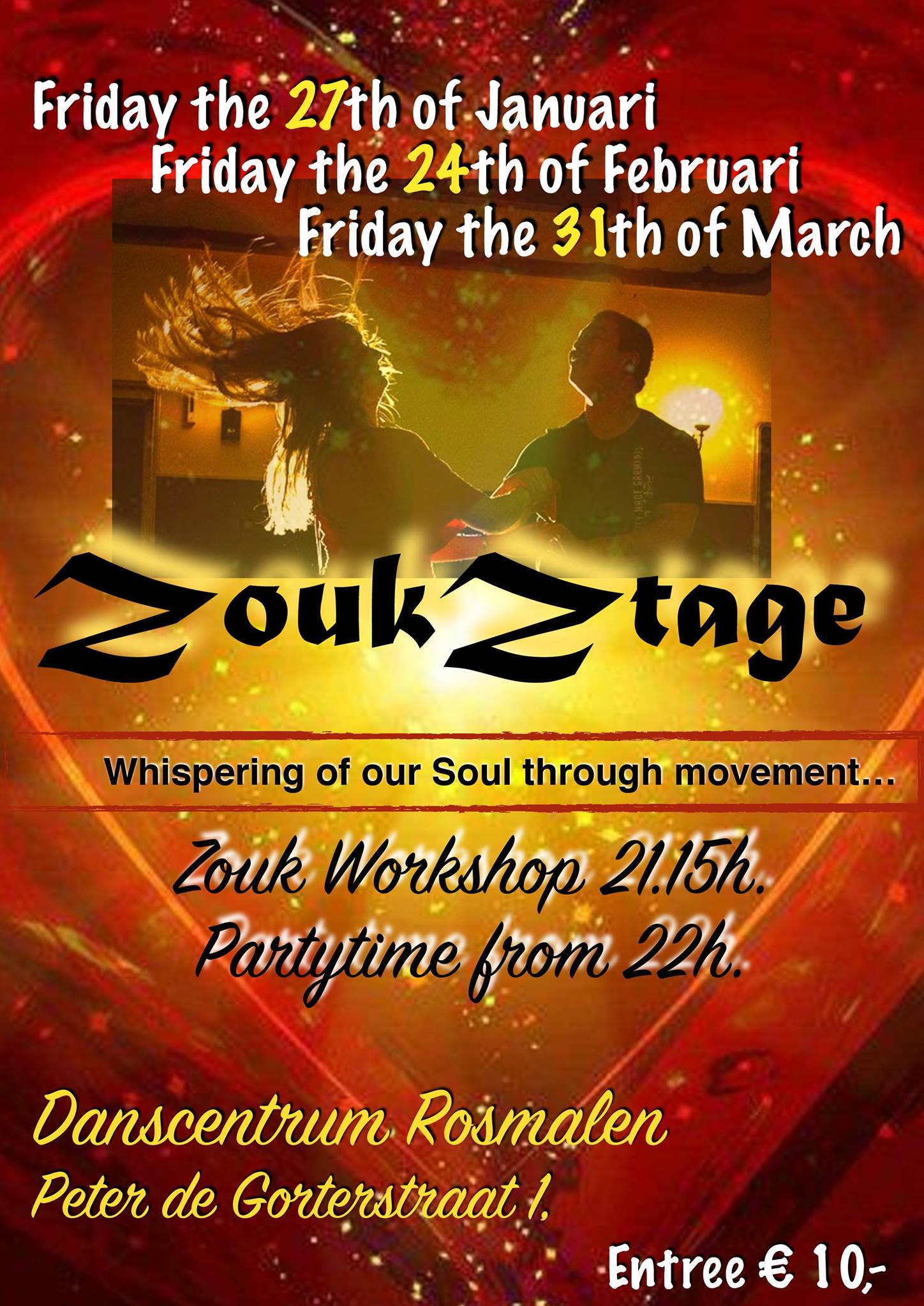 ZoukZtage Rosmalen, with workshop Lambazouk from Rishi & Julie