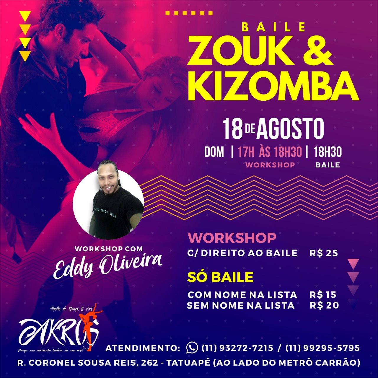 ZOUK e KiZOMBA - Matinê e Workshop