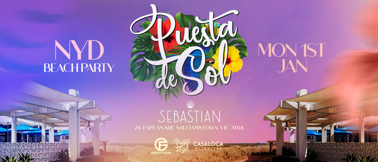 NYD Puesta De Sol Beach Party Sebastian Beach Grill & Bar