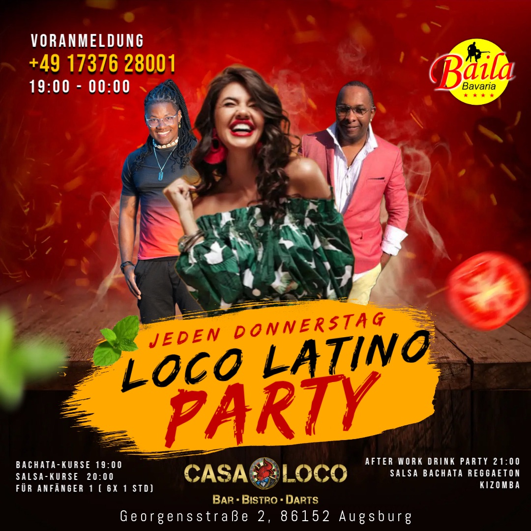 ๐ LOCO LATINO PARTY NEUE KURSE STARTEN! Raus aus dem Alltag. Rein in den Rhythmus.